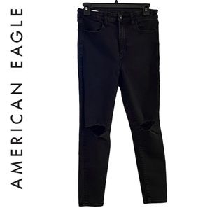 AMERICAN EAGLE NE(X)T LEVEL STRETCH - BLACK - Size 8 SHORT